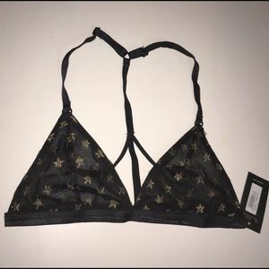 Gold Sparkle Star Bralette UK Size 10 EUSize 38